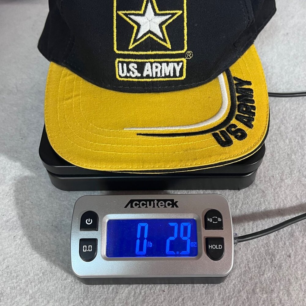 US Army Black & Yellow Baseball Cap Hat Army Strong Army Reserve Made in USA - Picture 12 of 12